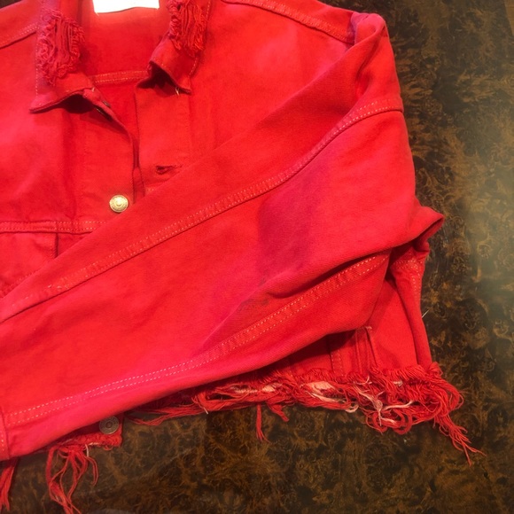 Red vintage twin red denim jacket by Levi’s - Picture 7 of 8
